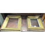 Two gilt frames, sight size 24 x 17cm, overall size 40 x 34cm (2)