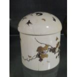 A Japanese ivory and shibayama dressing table jar and cover