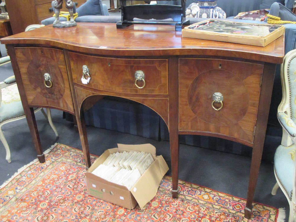 A Regency mahogany serpentine sideboard, 152cm wide