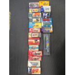 Corgi and other vans, buses and lorries, 20 models (previously removed from boxes for display