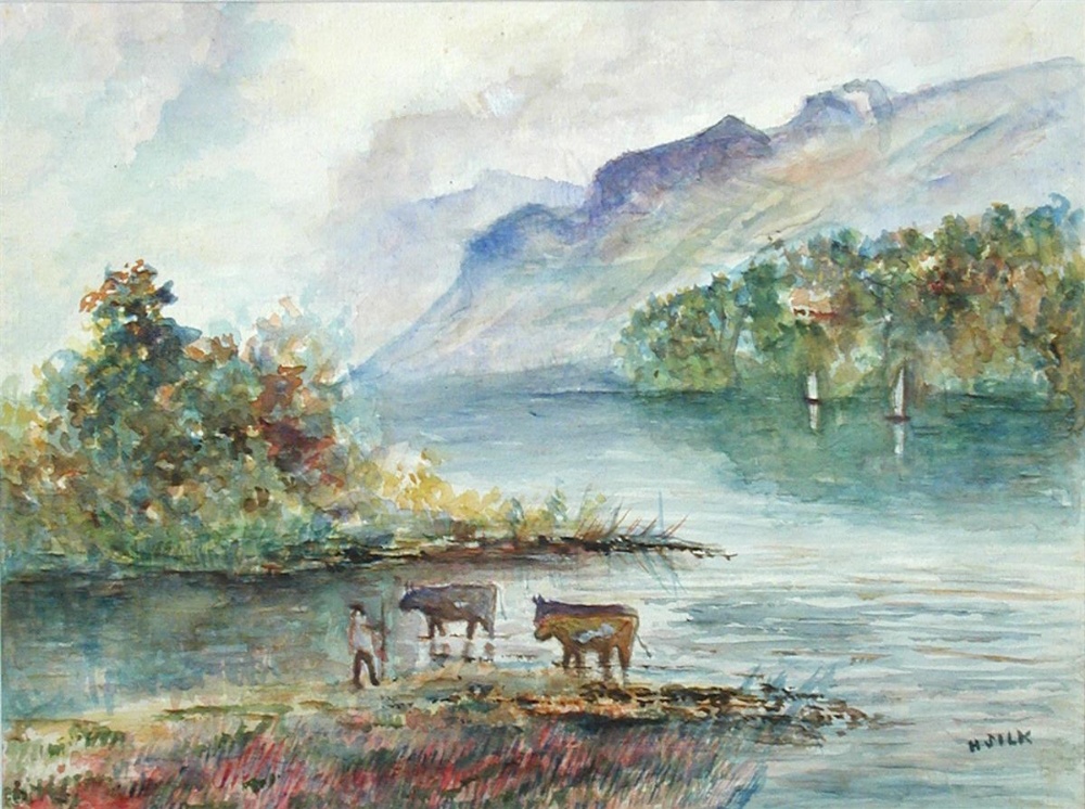 § Henry Silk (British, 1883-1947) Lakeland Landscape, 1920s signed lower right "H Silk"