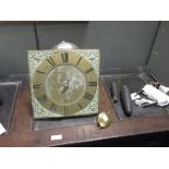 Thos Andrews Steyning, a brass 10 inch dial 30 hour clock movement with outside countwheel