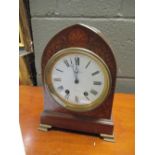 An Edwardian mahogany arched mantel clock 'Benson Ltd', 24cm high