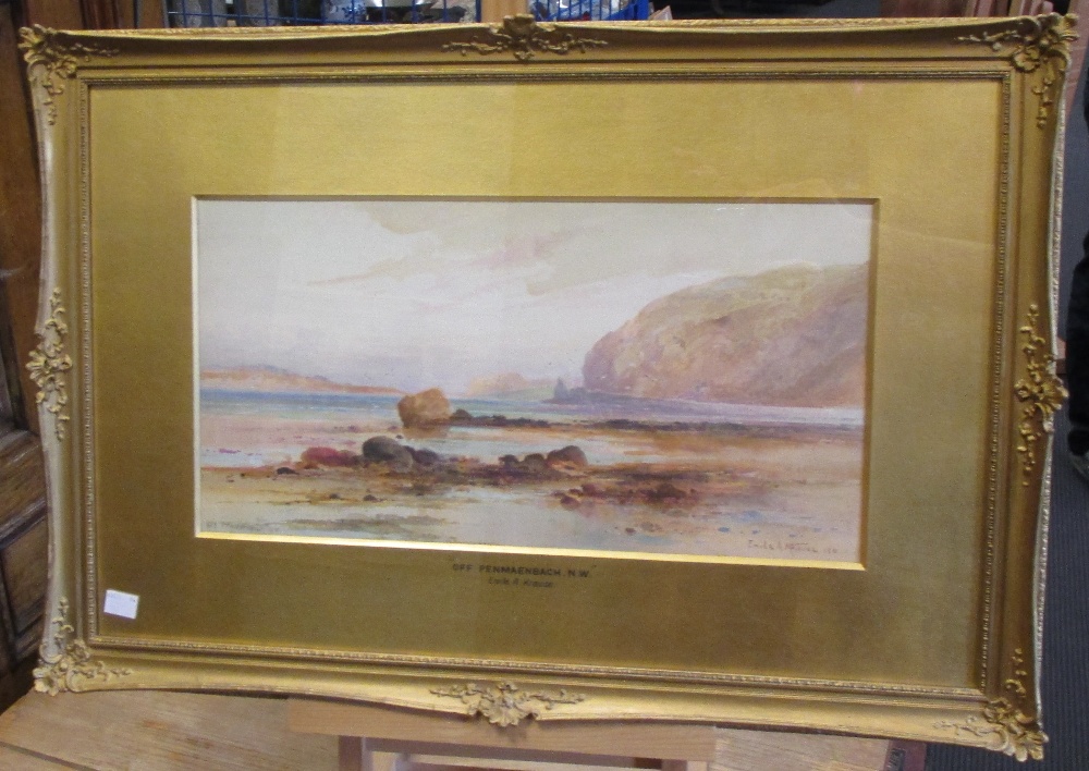 Emile A Krause, Off Penmaenback, N.W 23 x 44cm