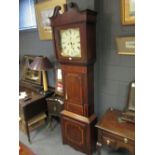 W. Jones, St Asaph, a 19th century oak and mahogany eight day longcase clock, 215cm high