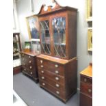 A 19th century mahogany secretaire bookcase, 106cm wide