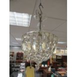 A glass chandelier