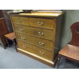 An Edwardian mahogany chest of drawers, 105 x 107 x 50cm