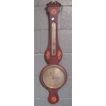 G. Montaldi, a mandolin (some damage to border banding), and a wheel barometer by Molton of Norwich