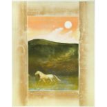 § Michael Rothenstein (British, 1908-1993) Horse and sunset, 1974 signed lower right "Michael