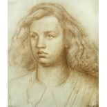 § Bernard Meninsky (Ukrainian/British, 1891-1950) Head Study of a Young Woman signed lower right "