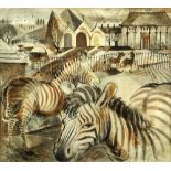 § J Hinde (British, 20th Century) Stripes and patterns signed lower left "J Hinde '49" pen and