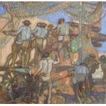 § Sir Frank Brangwyn, RA, RWS, RBA (British, 1867 - 1956) The Gun Crew, Study for the British Empire