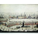 § Laurence Stephen Lowry, RA (British, 1887-1976) The Pond signed lower right in pencil "L S