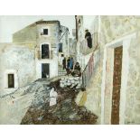 § Walter Hoyle (British, 1922-2000) Hilltown in Sicily, 1951 signed lower right "Walter Hoyle"