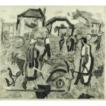 § Anthony Gross, RA (British, 1905-1984) Women and wheelbarrow, 1962 signed lower right "Anthony