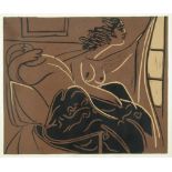 § Pablo Picasso (Spanish, 1881-1973) Femme Regardant par la Fenêtre linocut 29 x 34cm (11 x 13in)