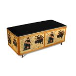 Yatton (Avalon) Furniture, a rare 1960's Beatles ottoman, the vinyl padded hinged cover above