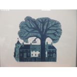 Robert Taverner (British, 1924 - 2004), Village street Two, screenprint, signed in pencil, 44 x 55cm