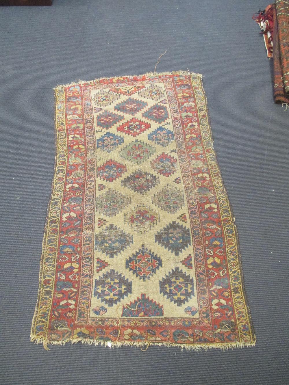 A Caucasian tribal rug, and two further tribal rugs, largest (3), (largest) 219 x 118cm. - Image 4 of 9