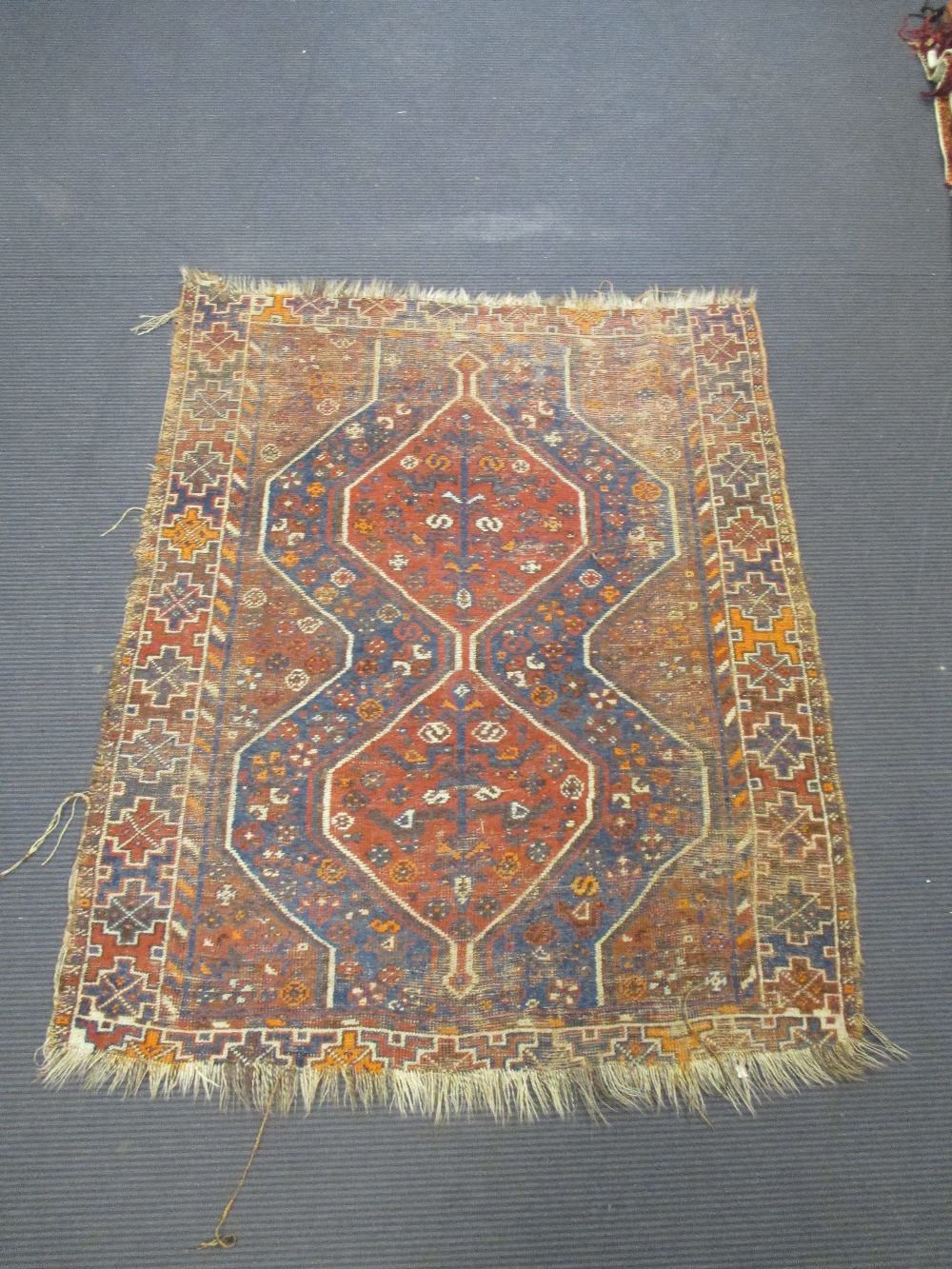 A Caucasian tribal rug, and two further tribal rugs, largest (3), (largest) 219 x 118cm. - Image 7 of 9
