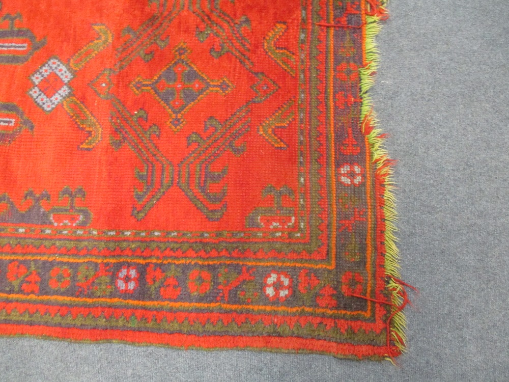 A red 'Turkey' rug and a shiraz rug 210 x 110cm and 150 x 112cm - Image 3 of 6