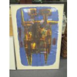 Henry Cliffe (1919 - 1983), An Abstract of two figures, lithograph, number 10/30, signed and