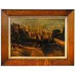 English School, 19th Century A View of Windsor Castle with the return of a Royal Party, with the