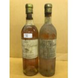 Chateau Climens, Barsac 1er Cru 1959, 1 bottle (top shoulder); another bottle 1962 (upper
