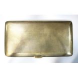 An Edwardian 9ct gold pocket cigarette case, maker's mark indistinct, W.?, Chester 1909, rectangular