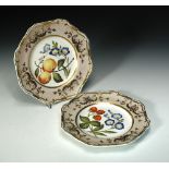 A set of twelve early 19th century 'Spode Felspar Porcelain' plates, each painted with pattern