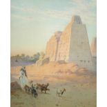 Robert George Talbot-Kelly (British, 1861-1934) A Pylon at Karnack, Egypt signed lower left "R