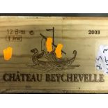 Chateau Beychevelle, St Julien 4eme Cru 2003, 12 bottles in owc