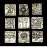 A set of fifty cast silver replicas of the 12th century panels decorating the bronze doors of The
