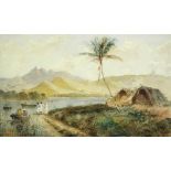 English School, 19th Century - A portfolio of landscapes, one of Mauritius by *** Maurice;