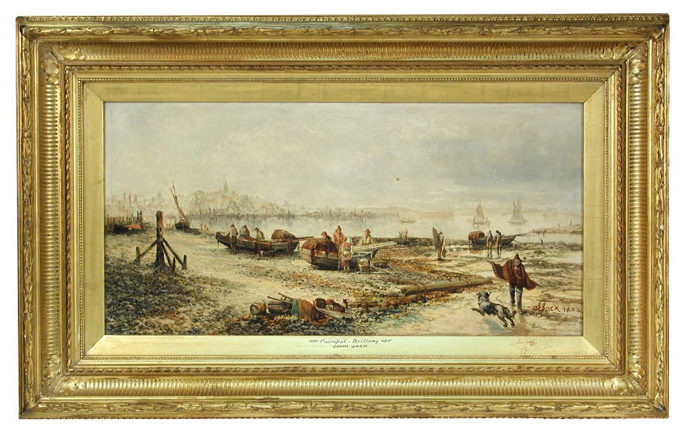 John Jack (Scottish, fl. 1872-1891) View of Paimpol, Brittany signed lower right "J Jack 1888" oil