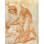Circle of the Gandolfi Cain killing Abel red chalk, unframed 58 x 44cm (23 x 17in) Unframed and