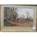 H C Fox (British, 19th-20th Century), Hunting scenes, Moving Off, both signed lower right "H C Fox