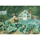 Christopher Tombleson (British, 20th Century), Cabbage King, watercolour, 27x 37 cm, Provenance: The