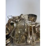 A quantity of plated wares to include a tureen and cover, toast rack , two sauce boats, cream jug,