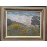 Patrick Cullen (b. 1940), Sunlit Mountains, Andalucia, oil on canvas 34 x 46cm, and with Nikolai