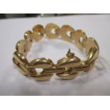 A fancy link bracelet with concealed clasp and safety chain, 29g, (Middle Eastern marks, tests as a