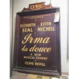 A lyric Theatre painted advertising board