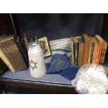 A Judaica stonework jug and other related items (Qty)