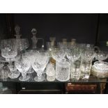 A quantity of glassware, a lustreware tea and coffee set and a qunatity of EPNS