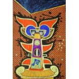 § Martin Bradley (British, b.1931) Totem signed lower right "Martin Bradley" poster paint on hand-