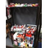 Corgi fire engines, a large collection mostly boxed, some loose, also empty boxes and other corgi