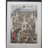 Two signed and numbered prints, Cambridge, by Glynn Thomas, 25 x 62cm and London by Andrew