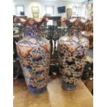 A large pair of Imari vases, 63cm high.