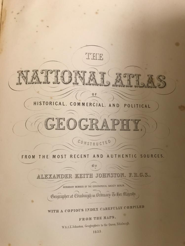 JOHNSTON (A K) The National Atlas of Historical, Commercial and Political Geography, 1855, large - Image 5 of 6